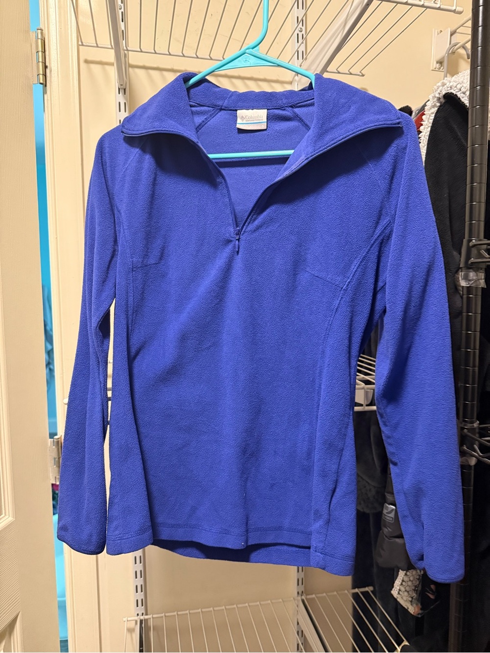 Columbia Women's Bright Blue Cowl Neck Half-Zip Fleece